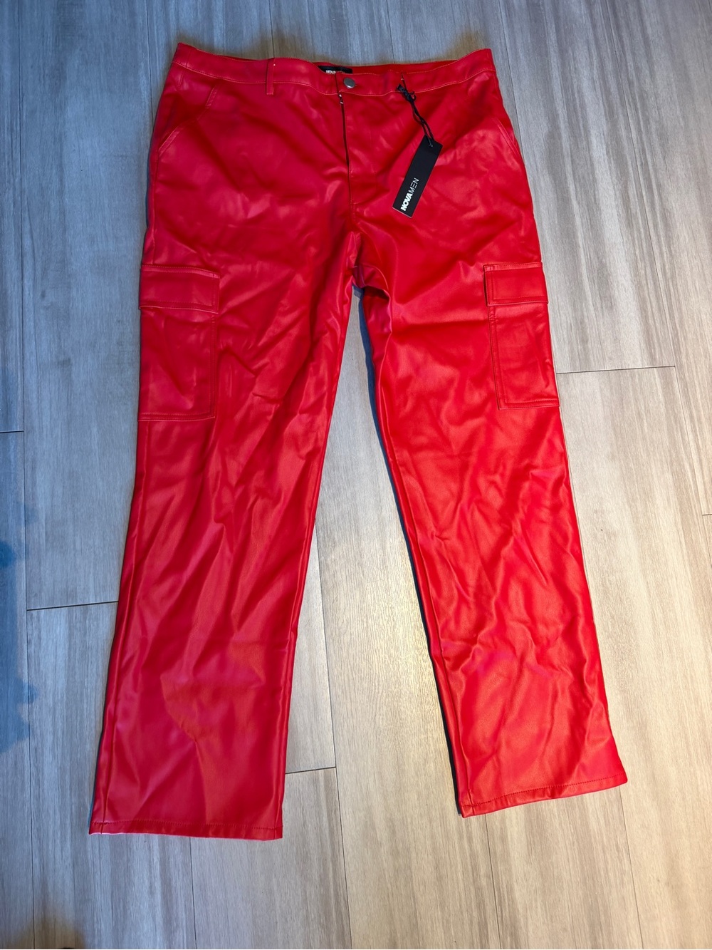 Red Men's Cargo Pants - Unbranded